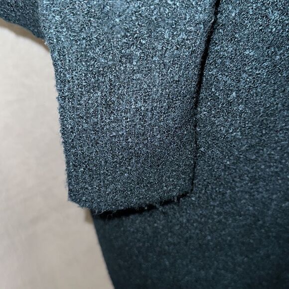 Motherhood Maternity M Winter Green Reverse Knit Boucle Cowl Neck Sweater Tunic - Picture 5 of 11